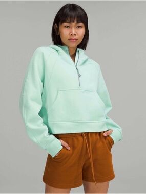 NWOT Lululemon Scuba Oversized Half-Zip Hoodie in Wild Mint XS/S